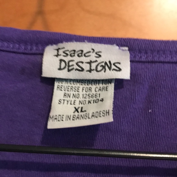 Isaacs Designs Womens Sparkly Purple Top - Picture 3 of 4